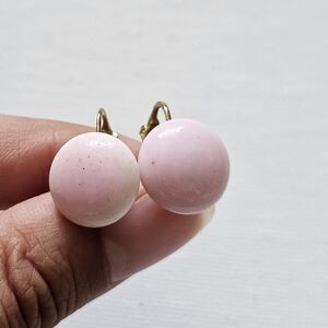 Vintage Accessocraft Pink Round Screw Back Earrings